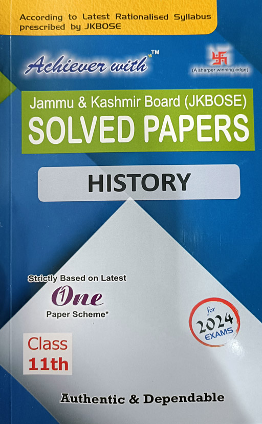 JKBOSE Previous Years Solved Papers History Class 11th